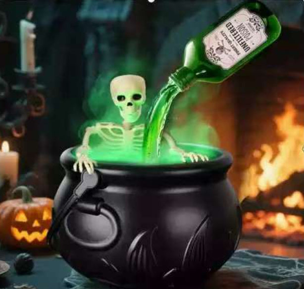 MOSiQ Day of the Dead Halloween Black Wizard Bowl Magic Float Bottle And Diffuser Indoor Home Bar Magic Party Horror Ghost Props Halloween Decoration