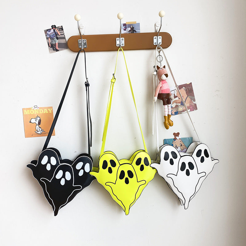 MOSiQ Day of the Dead Halloween Bags Funny 3D Cartoon Ghost Cartoon Shoulder Bags Women Cute Cell Phone Purses Crossbody Bag