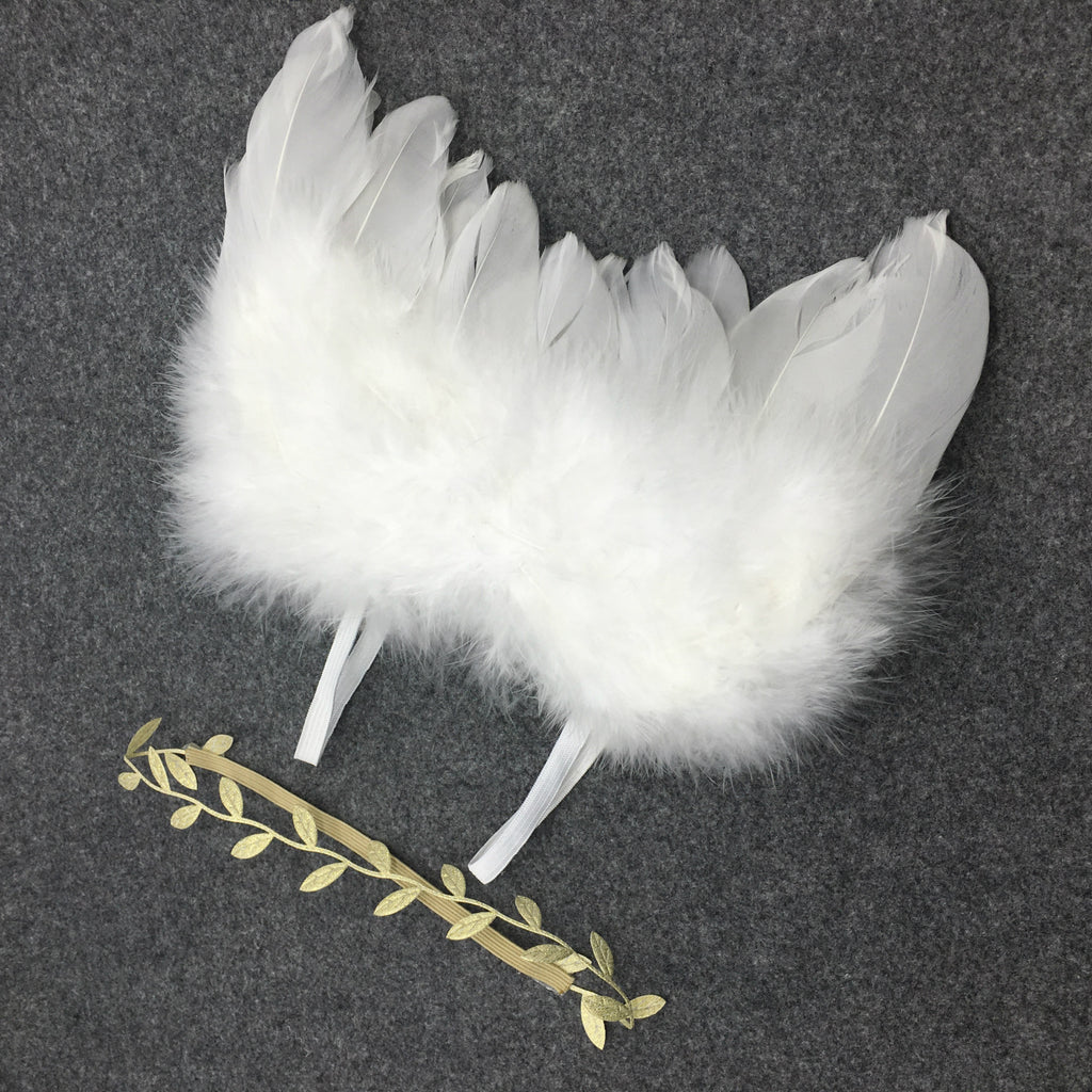 MOSiQ | Day of the Dead Newbornx Photography Props White Angel Wing Baby