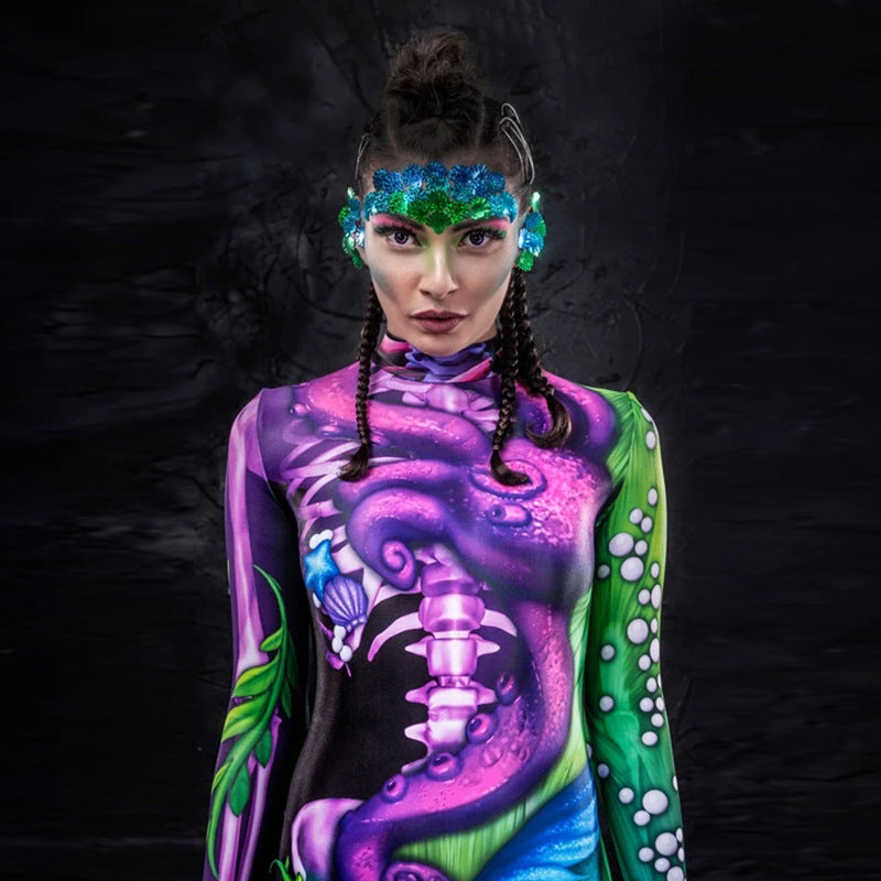 MOSiC | Day of the Dead Women's Tights Clothing Jumpsuit Cosplay