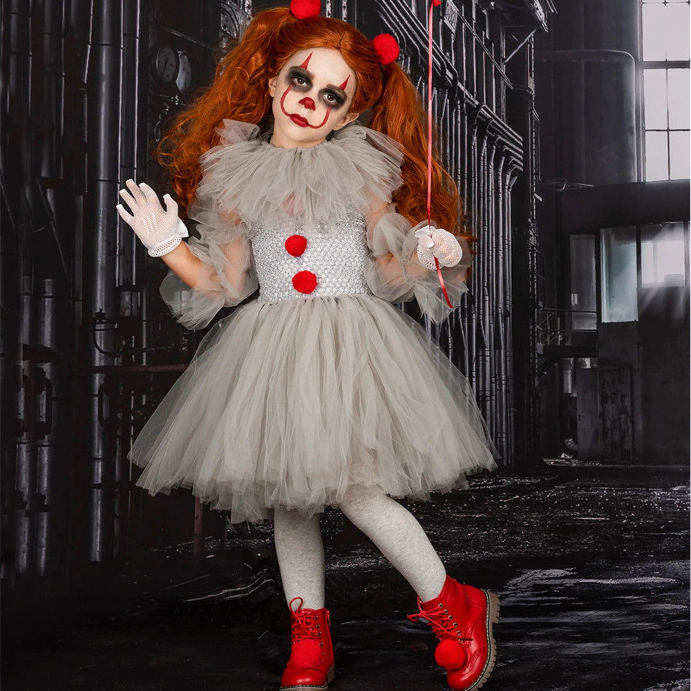 MOSiC | Day of the Dead  Mesh Princess Dress Set Children's Halloween Costume