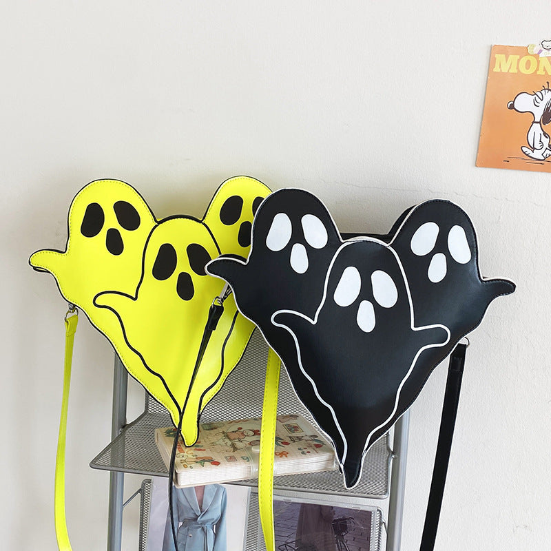 MOSiQ Day of the Dead Halloween Bags Funny 3D Cartoon Ghost Cartoon Shoulder Bags Women Cute Cell Phone Purses Crossbody Bag