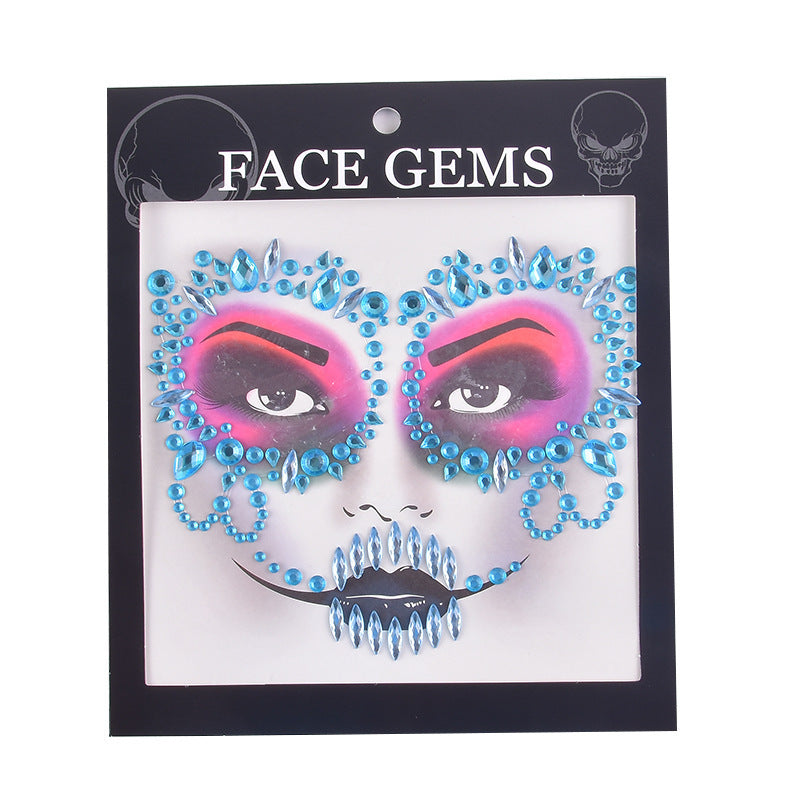 MOSiC | Day of the Dead  Tattoo Stickers Dead Ghost Festival Face