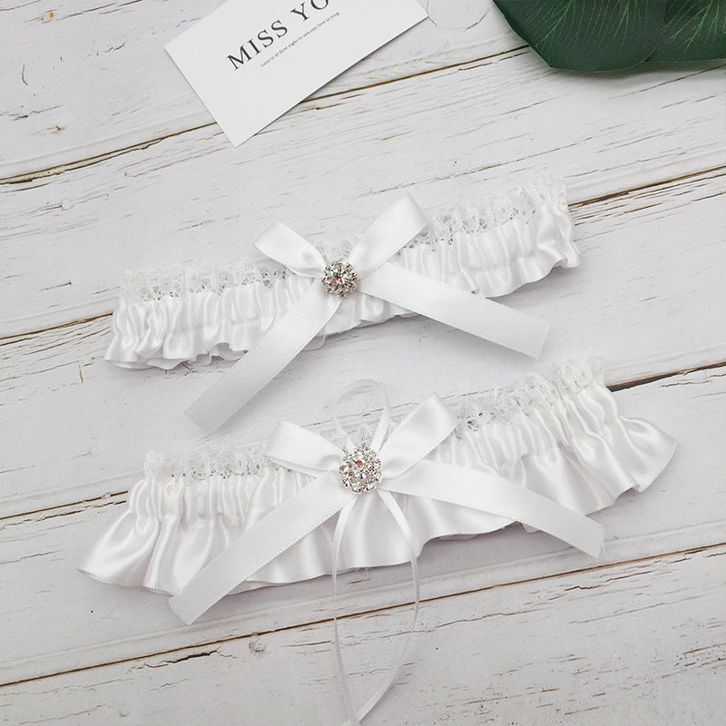 MOSiC | Day of the Dead New Bowknot Bridal Socks Bridal Rhinestone Stockings Garters Engagement Gifts Overseas One Piece Drop Shipping