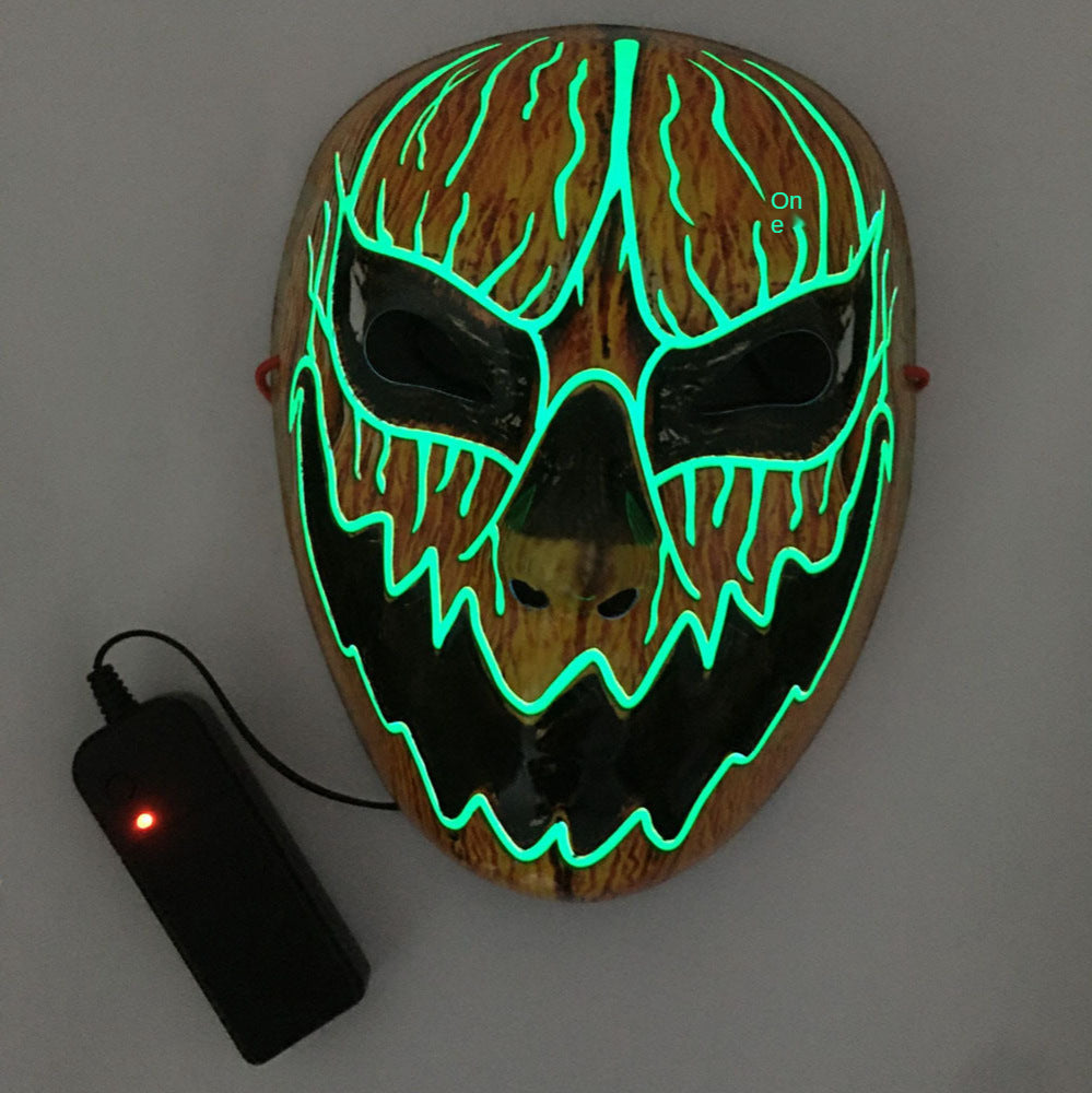 Halloween Cane Cosplay Props LED Mask Luminous Glowing Halloween Party Mask Neon EL Mask Halloween Cosplay Mask