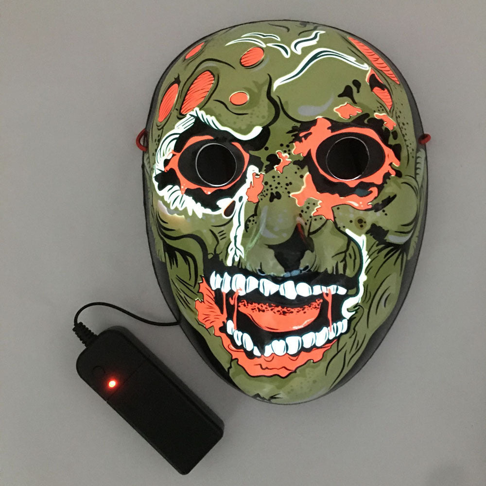 Halloween Cane Cosplay Props LED Mask Luminous Glowing Halloween Party Mask Neon EL Mask Halloween Cosplay Mask
