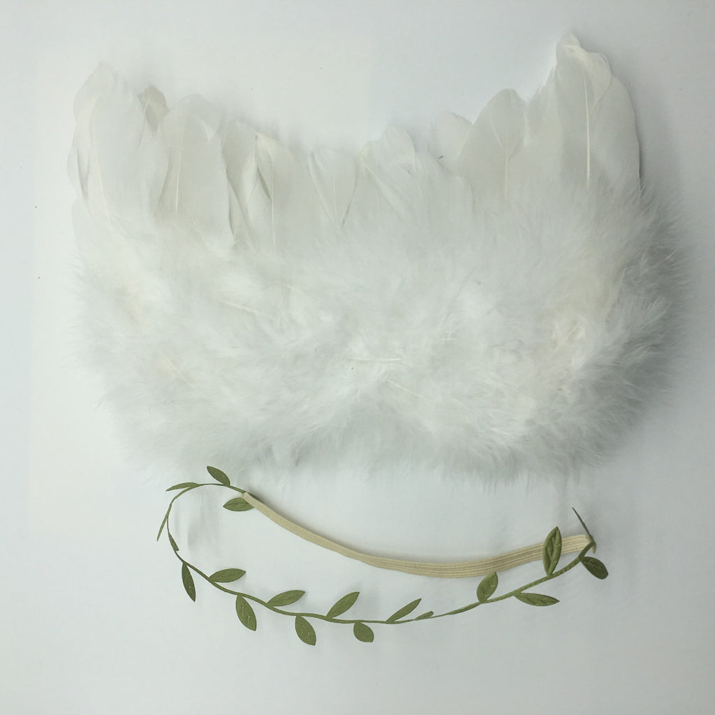 MOSiQ | Day of the Dead Newbornx Photography Props White Angel Wing Baby
