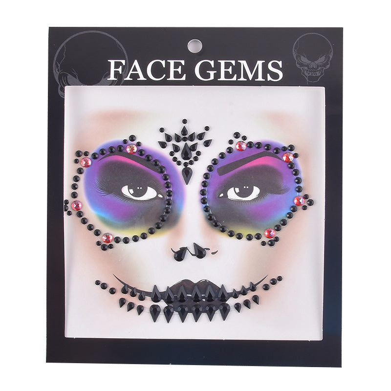 MOSiC | Day of the Dead  Tattoo Stickers Dead Ghost Festival Face