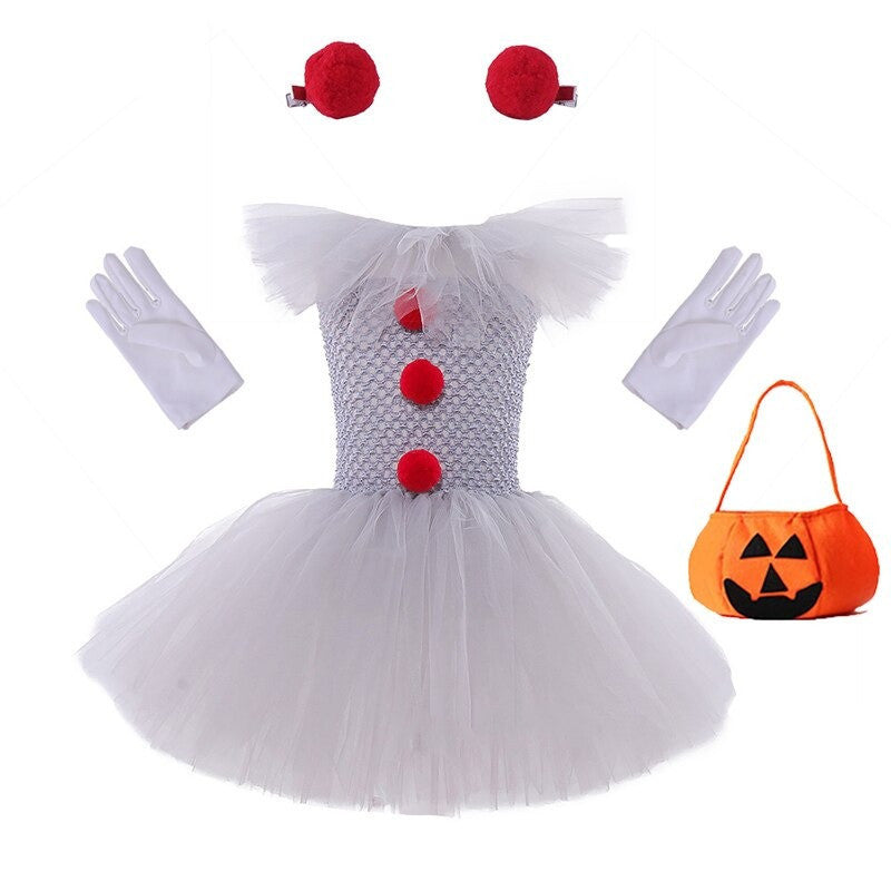 MOSiQ | Day of the Dead Mesh Princess Dress Set Children's Halloween Costume
